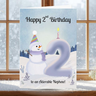 Carte Joyeux 2e anniversaire neveu Construction de bonho
