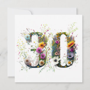 Carte Joyeux 30e anniversaire Fleurs sauvages Joyeux ann