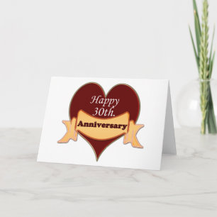 Carte Joyeux 30ème. Anniversaire