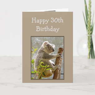 Carte Joyeux 30ème anniversaire Koalified amusement