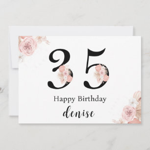 Carte Joyeux 35e anniversaire personnalisé