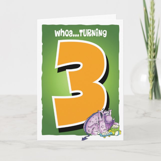 Carte Joyeux 3e anniversaire (Devant)