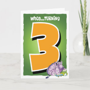 Carte Joyeux 3e anniversaire