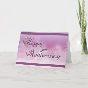 Carte Joyeux 3e anniversaire de mariage
