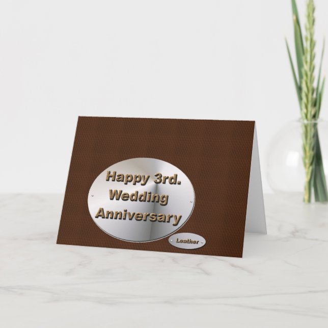 Carte Joyeux 3ème anniversaire de mariage (Devant)