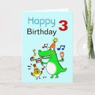 Carte Joyeux 3ème anniversaire ( J'ai 3 ans )