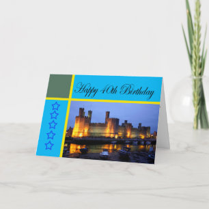 Carte Joyeux 40e anniversaire château de Caernarfon