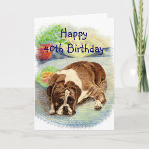 Carte Joyeux 40e anniversaire Obtenez un Humour excité C