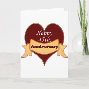 Carte Joyeux 45e anniversaire