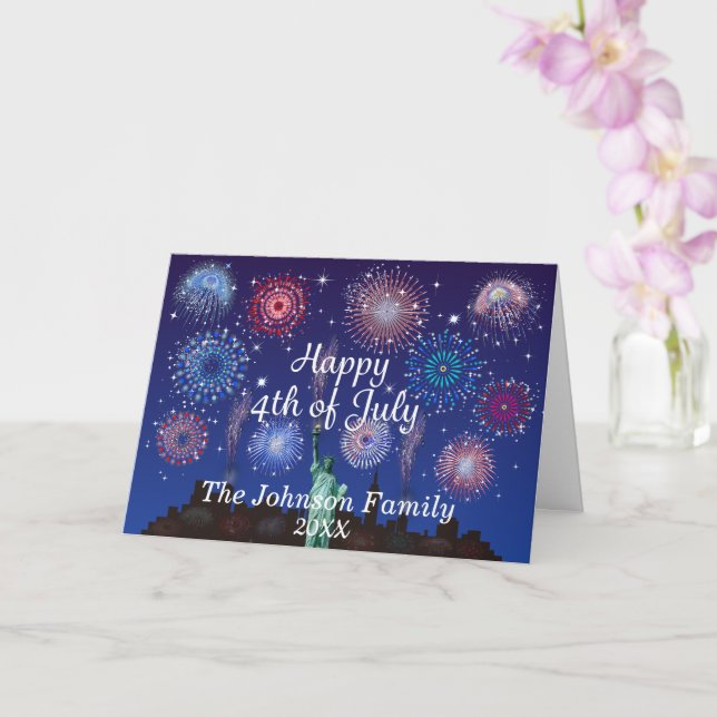 Carte Joyeux 4 juillet à New York (Orchidée)
