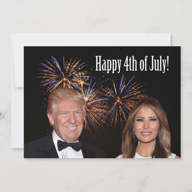 Carte Joyeux 4 juillet de Donald et Melania Trump (Devant)
