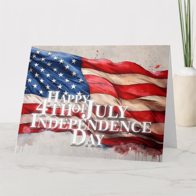 Carte Joyeux 4 juillet - Fête de l'Indépendance (Devant)