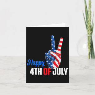 Carte Joyeux 4 juillet Paix Amérique Fête de l'Indépenda