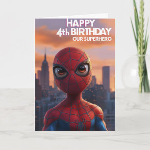 Carte Joyeux 4e anniversaire