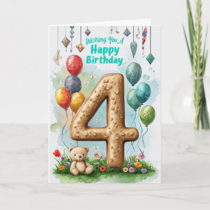 Carte Joyeux 4e anniversaire