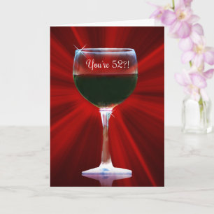 Carte Joyeux 52e anniversaire du vin
