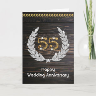 Carte Joyeux 55e anniversaire du Mariage Emerald