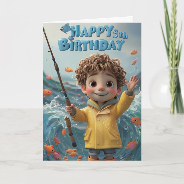 Carte Joyeux 5e anniversaire (Devant)