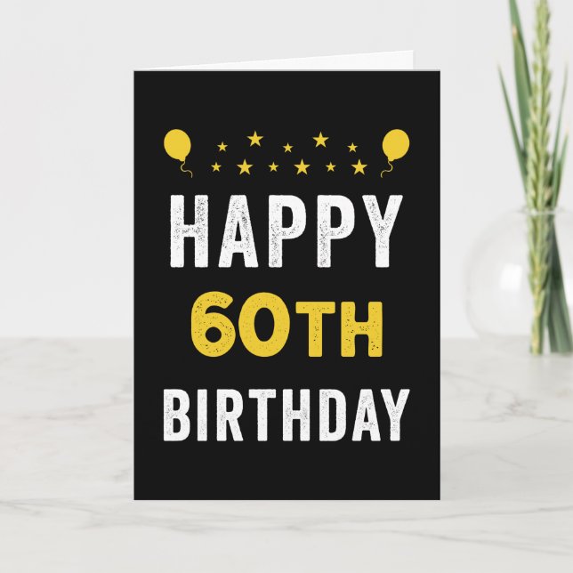 Carte Joyeux 60e anniversaire Sexagenarian Celebration P (Devant)