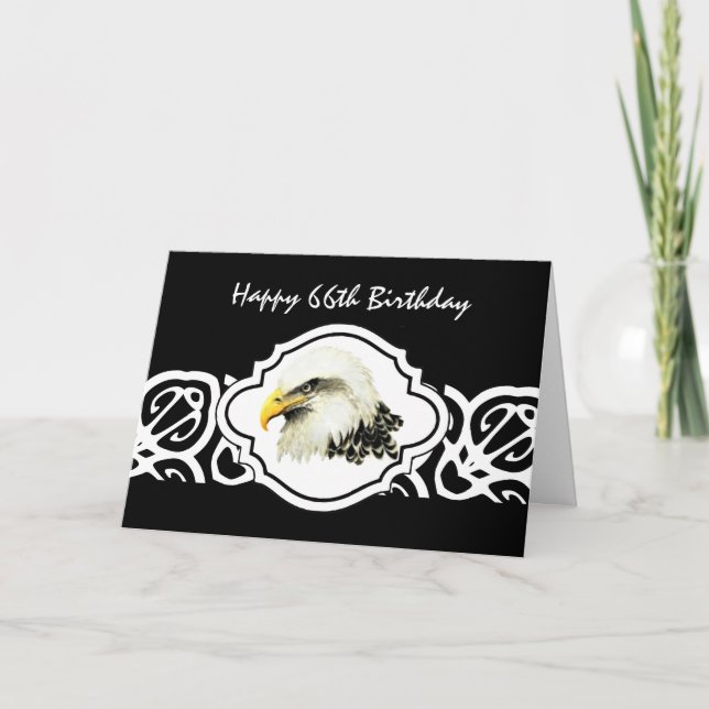 Carte Joyeux 66e anniversaire Tough Anignon Anignon Anni (Devant)