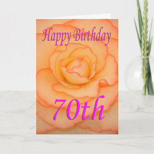 Carte Joyeux 70e anniversaire Flower