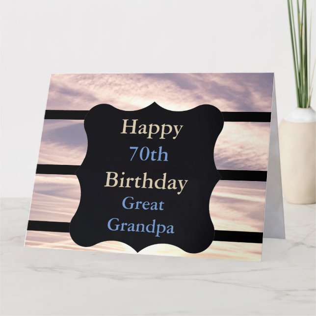 Carte Joyeux 70e anniversaire Grand grand-père (Devant)