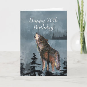 Carte Joyeux 70e anniversaire hurling Wolf Vous êtes gén