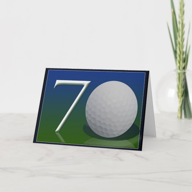 Carte Joyeux 70e anniversaire pour la noix de golf (Devant)