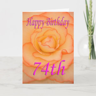 Carte Joyeux 74e anniversaire Flower