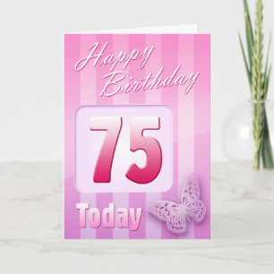 Carte Joyeux 75e anniversaire Grand Mère Grande-tante ma