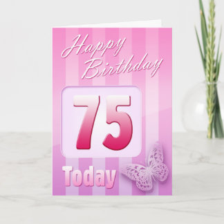 Carte Joyeux 75e anniversaire Grand Mère Grande-tante ma