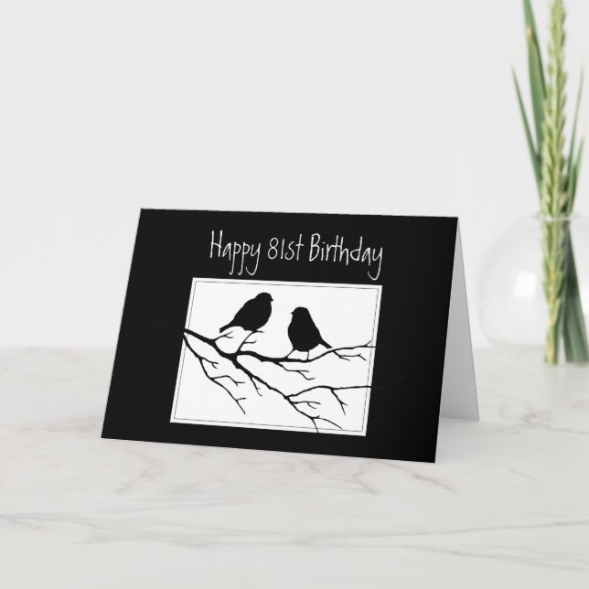 Carte Joyeux 81e anniversaire, quatre-vingt-et-unième an (Devant)