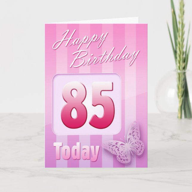 Carte Joyeux 85e anniversaire Grand Mère Grande-tante ma (Devant)
