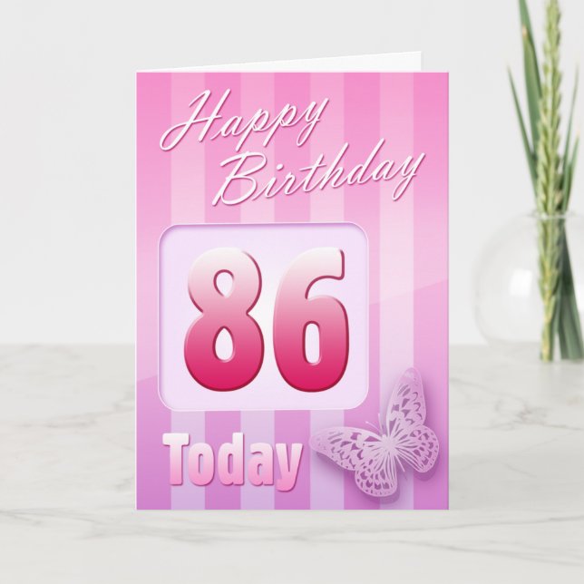Carte Joyeux 86e anniversaire Grand Mère Grande-tante ma (Devant)