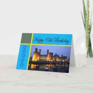 Carte Joyeux 87e Anniversaire Château de Caernarfon