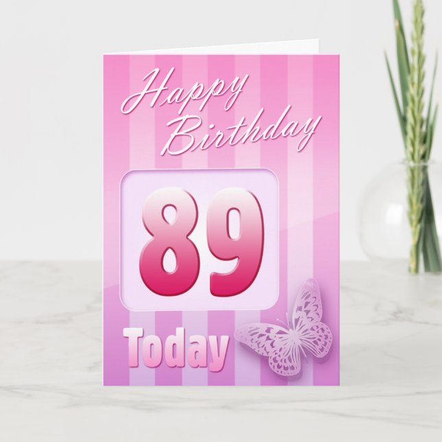 Carte Joyeux 89e anniversaire Grand Mère Grande-tante ma (Devant)