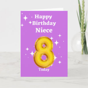 Carte Joyeux 8 Anniversaire nièce