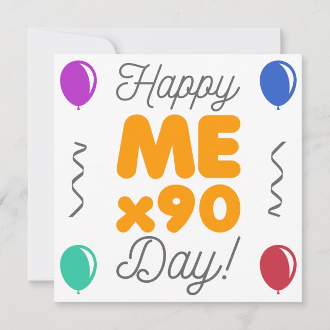 Carte Joyeux 90ème anniversaire (Devant)