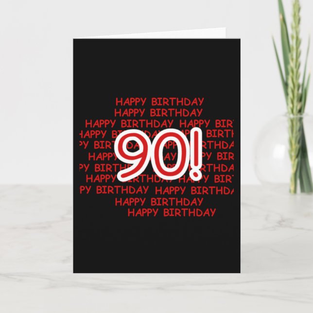 Carte Joyeux 90ème anniversaire (Devant)
