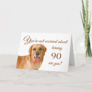 Carte Joyeux 90ème anniversaire, labo inquiet