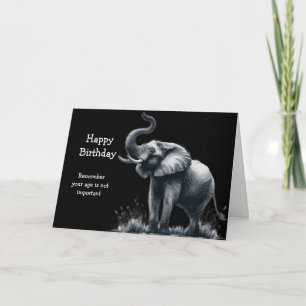Carte Joyeux âge d'anniversaire est irréfutable éléphant
