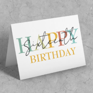 Carte Joyeux âge d'anniversaire Personnalisé couleur sim