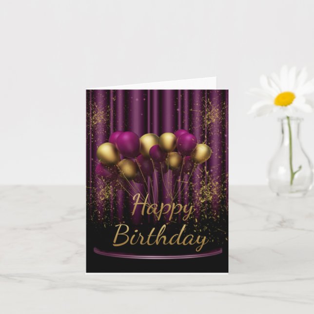 Carte Joyeux anniversaire (Petite plante)