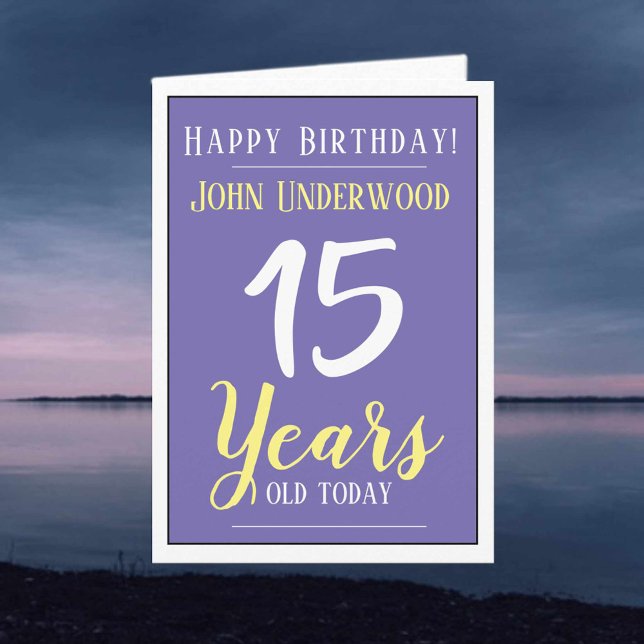 Carte Joyeux anniversaire 15 ans (Créateur téléchargé)