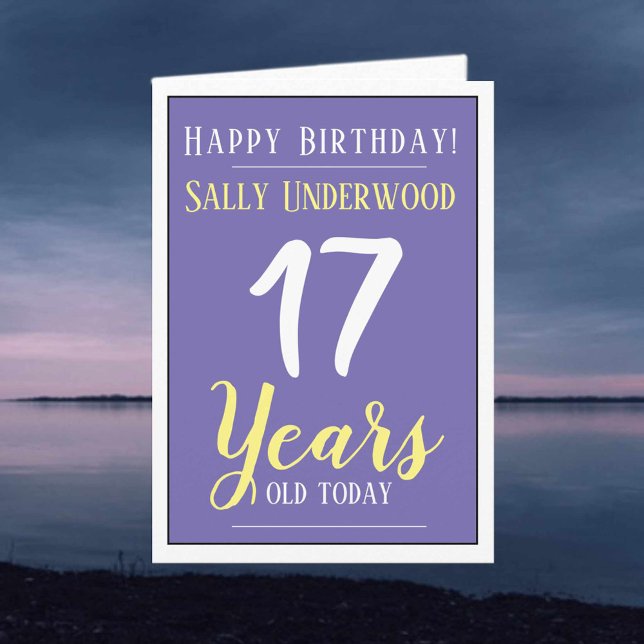 Carte Joyeux anniversaire 17 ans (Créateur téléchargé)