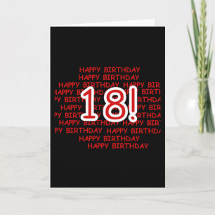 Carte Joyeux anniversaire 18