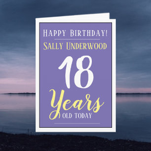 Carte Joyeux anniversaire 18 ans