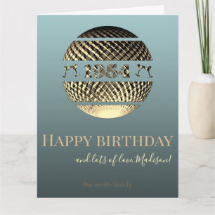 Carte Joyeux anniversaire 1954 or 70ème anniversaire