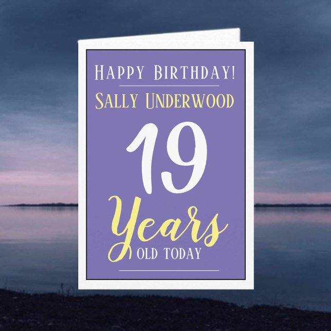 Carte Joyeux anniversaire 19 ans (Créateur téléchargé)