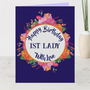 Carte Joyeux Anniversaire 1ère Dame, Épouse du Pasteur F